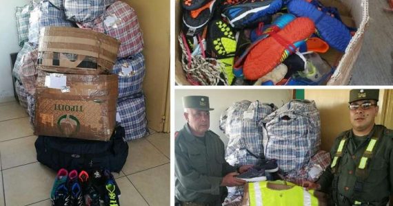 contrabando de zapatillas en Tupungato