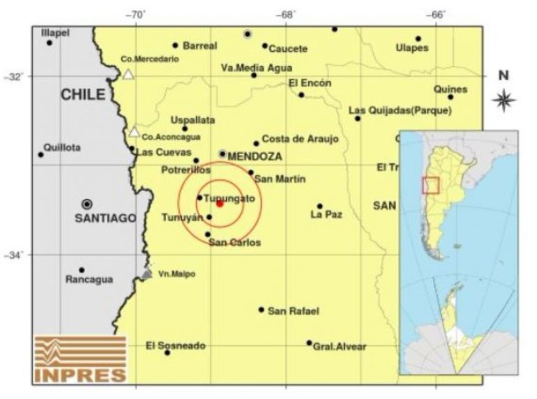 Temblor en Mendoza