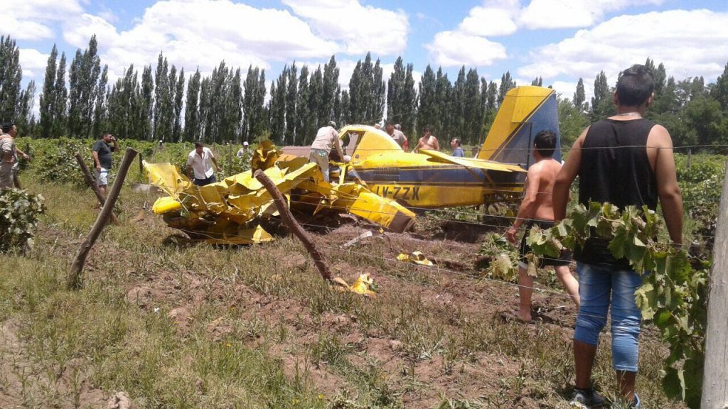 avión que se estrelló en Rivadavia