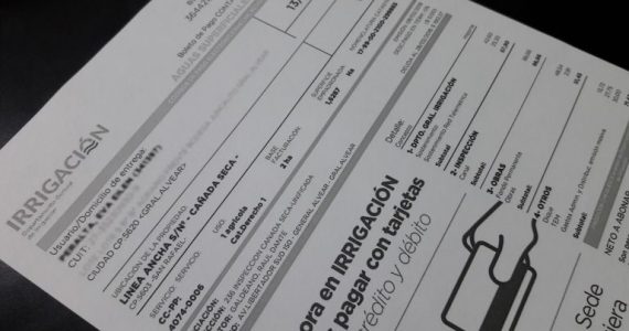 ¿Qué se paga cuando se abona el boleto de Irrigación?