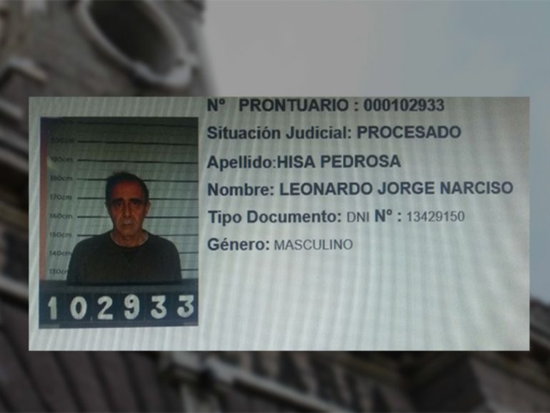 La primera foto de Leonardo Hisa en la cárcel