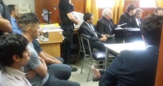 Los acusados durante la audinencia de prisión preventiva.