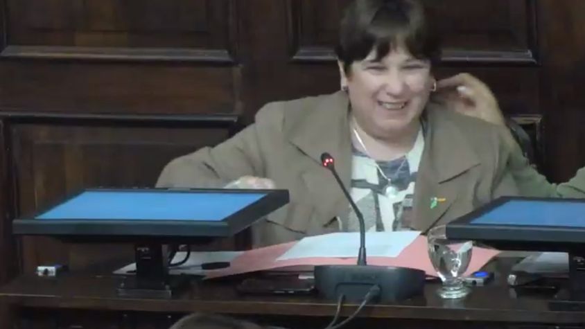 Laura contreras en el Senado