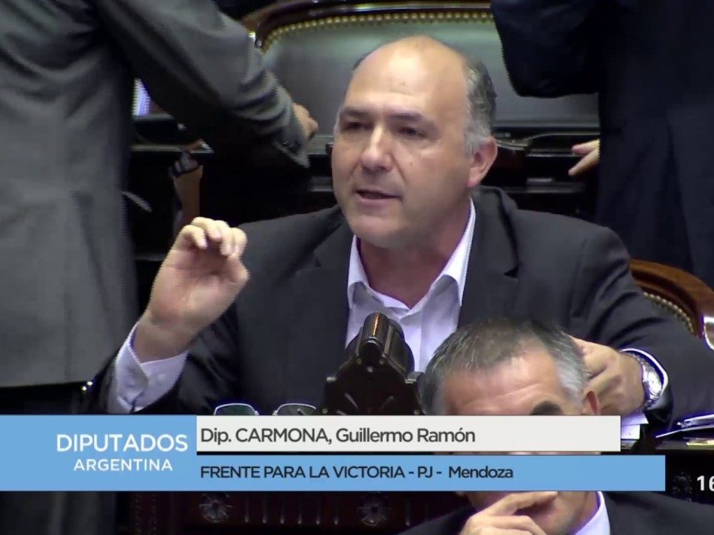 El diputado nacional mendocino Guillermo Carmona fue uno de los protagonistas del rechazo de la Cámara Baja.