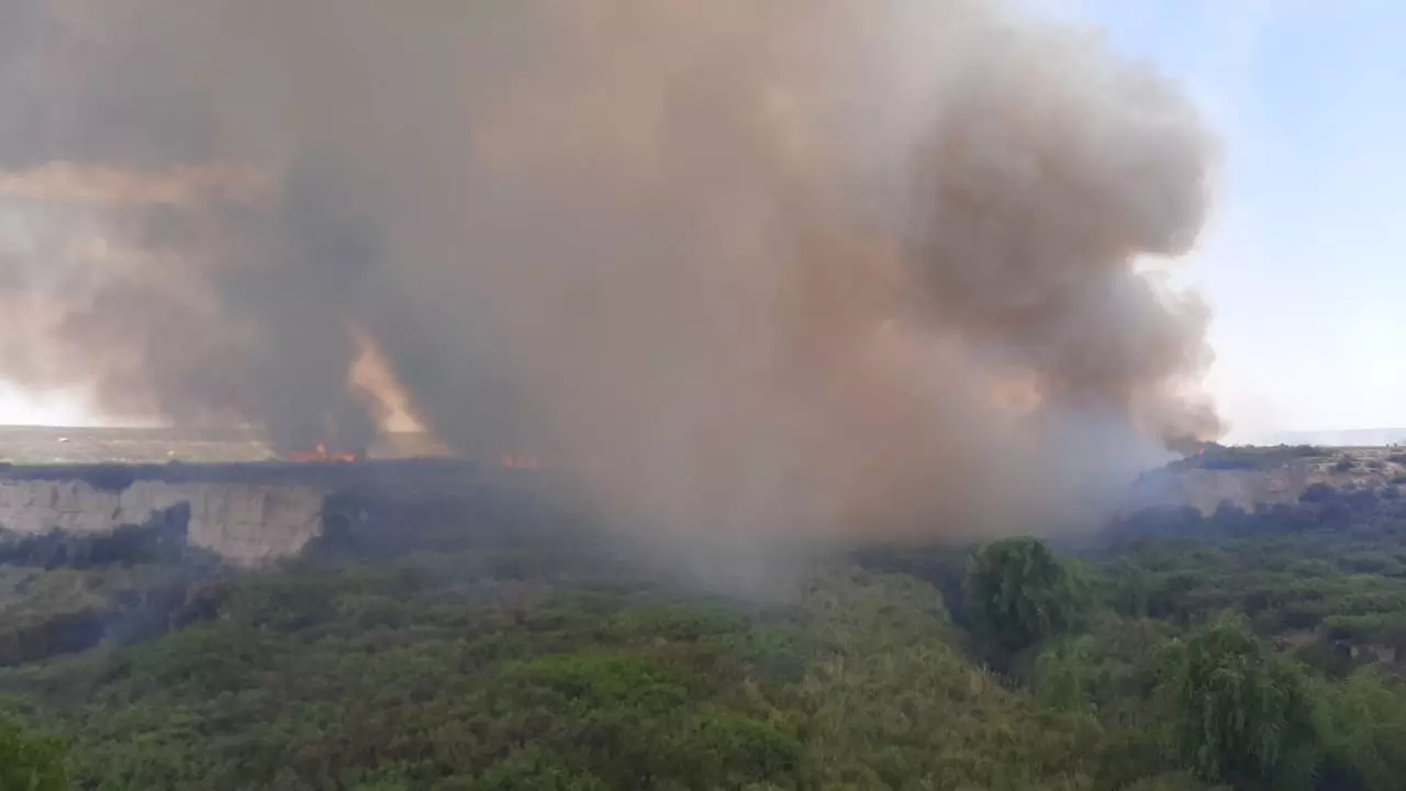 Se desató un gran incendio en Tupungato